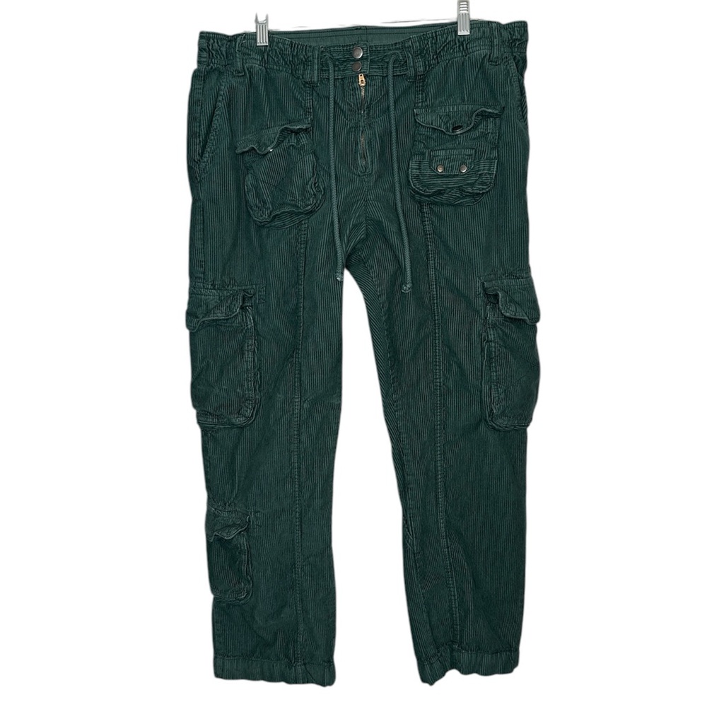 Free People Green Ankle Cargo Pants